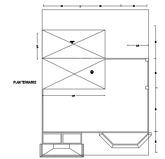 The roof layout of the 11x15m villa house plan is given in this file