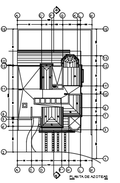The roof layout of the 14x17m house plan is given in this model