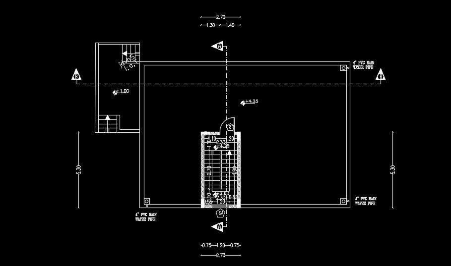 The roof layout of the 15x10m house plan