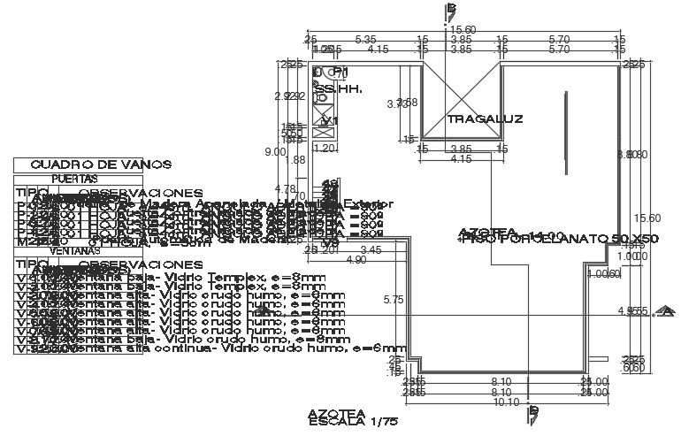 The roof layout of the 15x15m house plan is given in this file