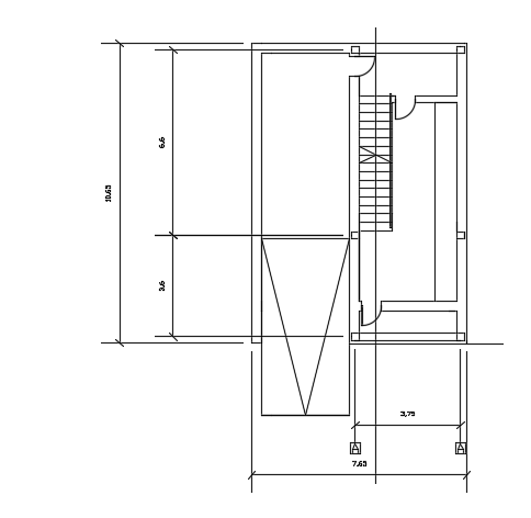 The roof layout of the 15x9m house plan is given