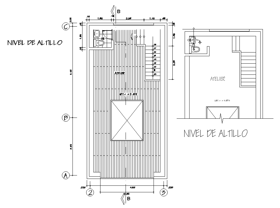 The roof layout of the 16x12m house plan is given in this AutoCAD drawing model. Download now.