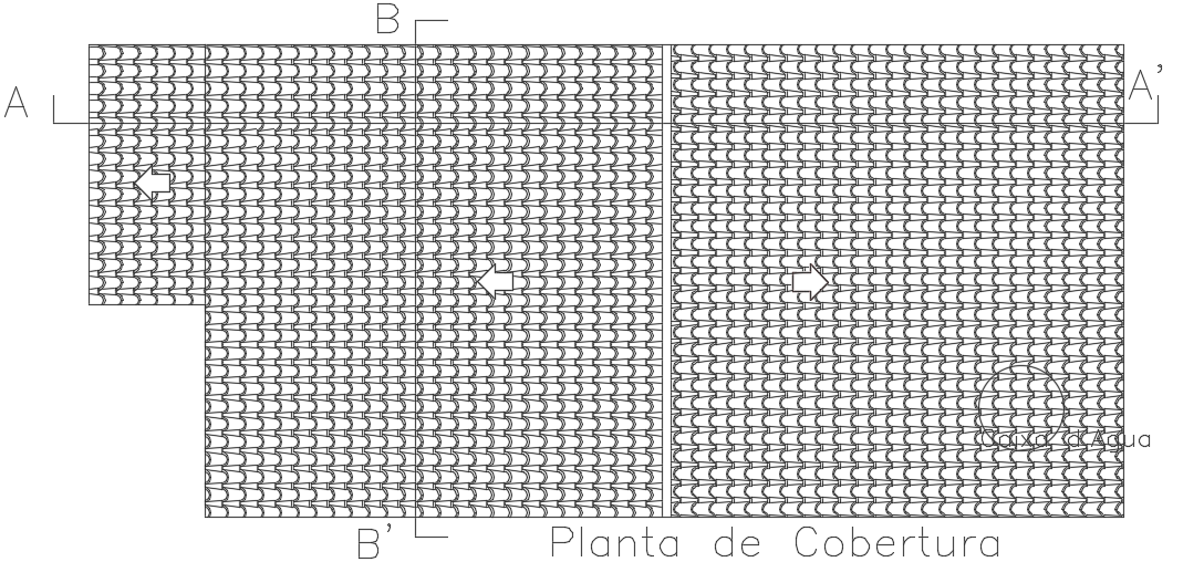 The roof layout of the 16x7m architecture house plan CAD drawing