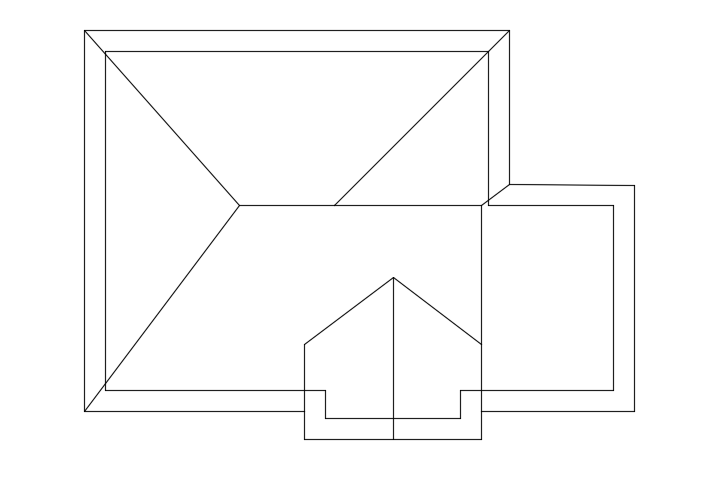 The roof layout of the 18x13m house plan is given in this file
