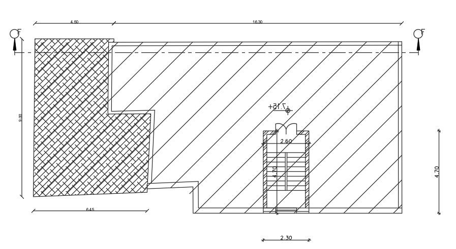 The roof layout of the 20x10m duplex house plan