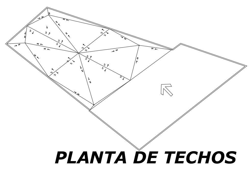 The roof layout of the 27x12m game area plan is given in this AutoCAD drawing model. Download now.
