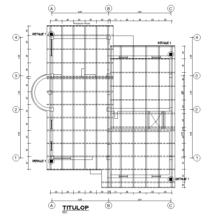 The roof layout of the 8x10m house design is given in this AutoCAD drawing model. Download now.