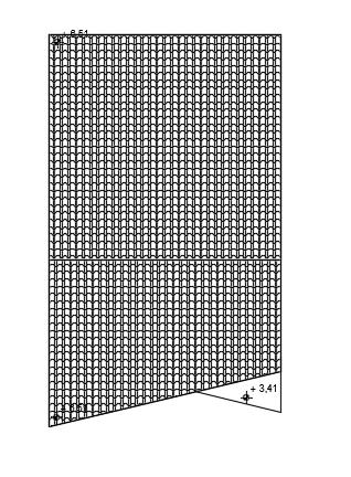 The roof layout of the 8x12m architecture 3 story house plan