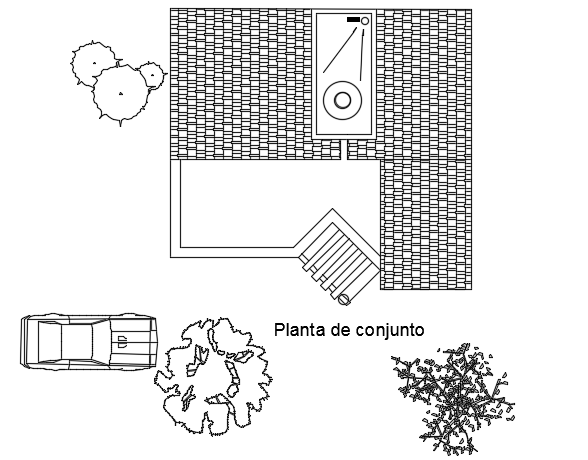 The roof layout of the 8x8m home plan is given in this file
