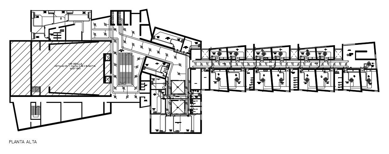 The roof of the duct plan is given in this AutoCAD drawing model. Download now.