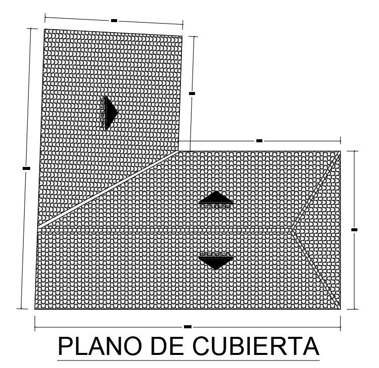 The roof plan of 13x12m villa plan is given in this AutoCAD model. Download now.