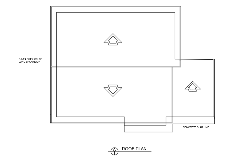 The roof plan of the 18x13m house plan is given in this file