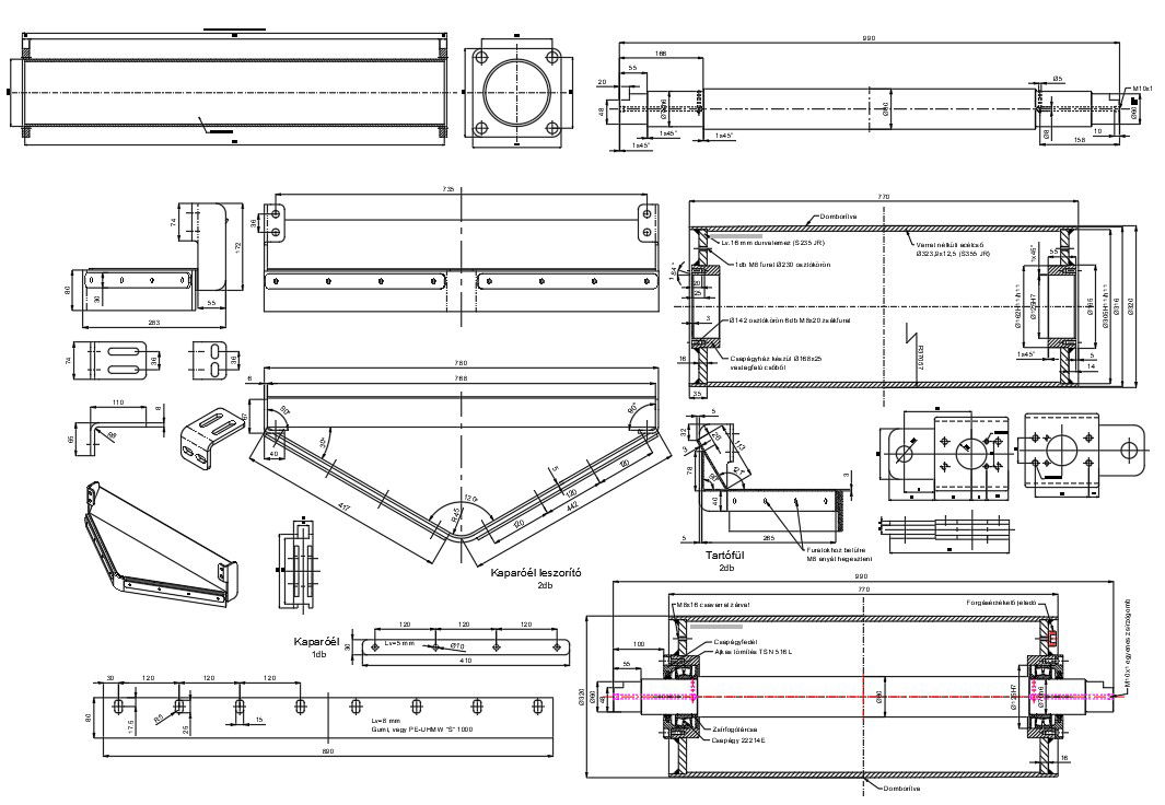 The section of transmitter is detailed given in 2d Autocad DWG file. Download the DWG file.