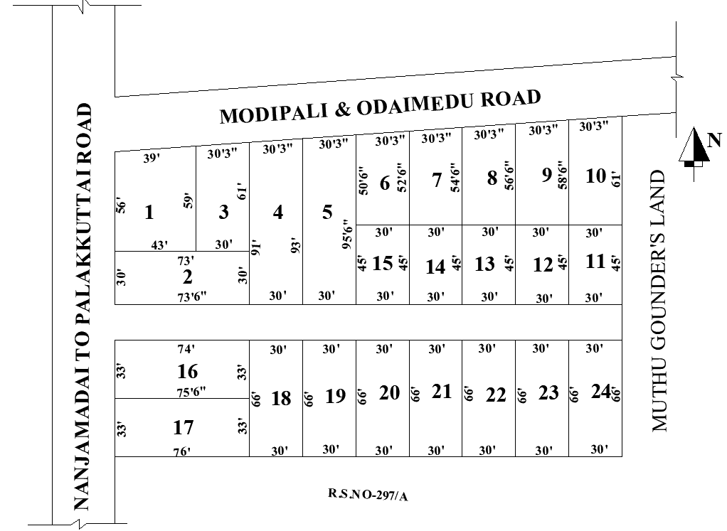 The site layout residential plot division is given in this AutoCAD DWG file. Download the AutoCAD DWG file now.