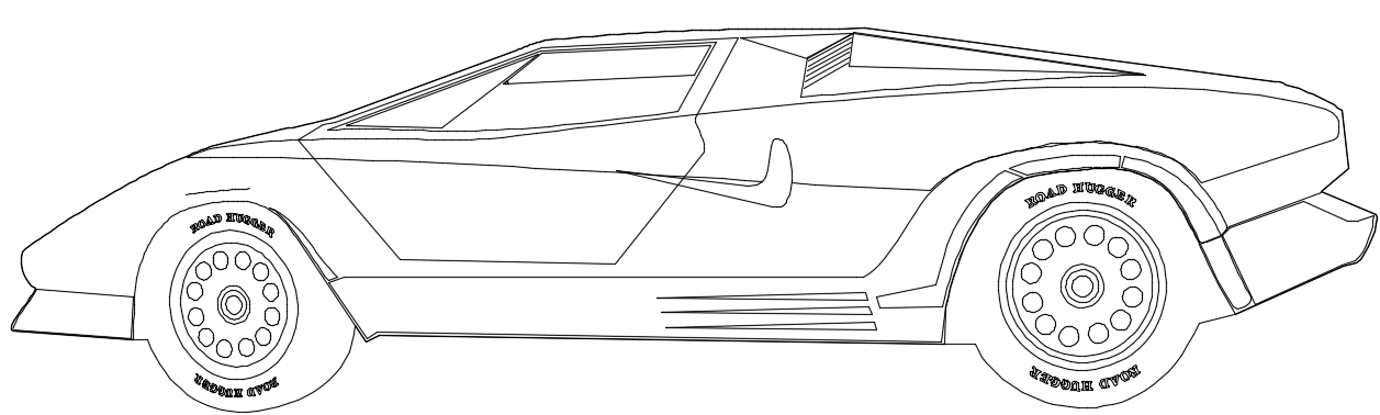 The sports car 2D AutoCAD drawing is given in this drawing