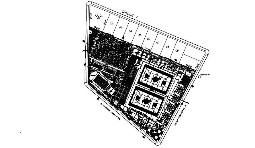 The sports game playground of basketball drawing separated in this CAD file. Download the AutoCAD drawing file.