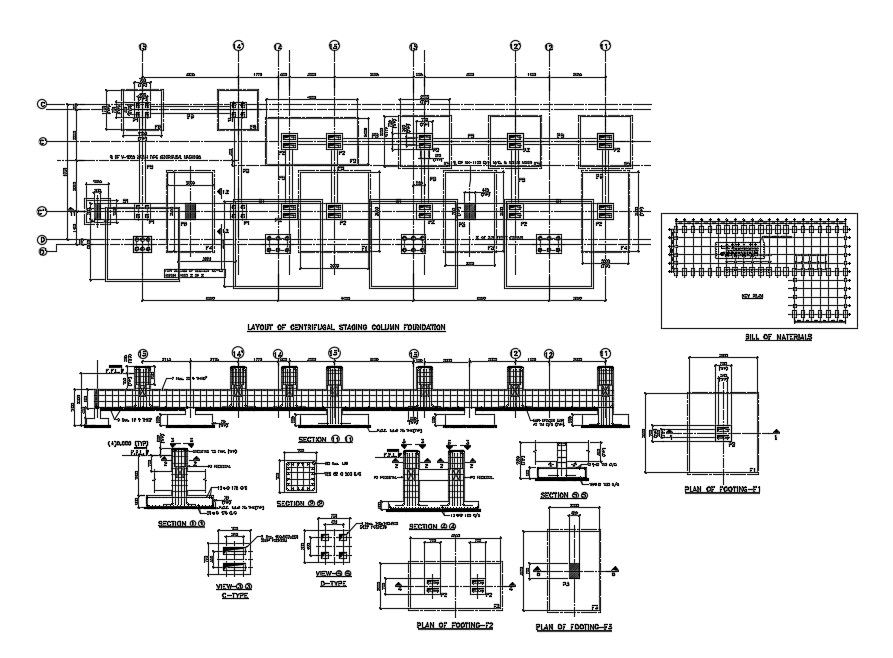 The standing foundation detail. Download cad dwg file | CADBULL