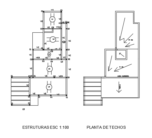 The structural layout of the 10x30m architecture single floor house plan
