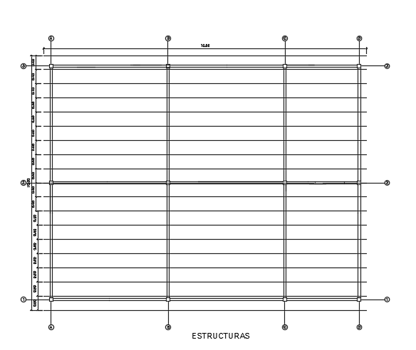 The structural layout of the 13x10m 3bhk wonderful house plan cad drawing is given
