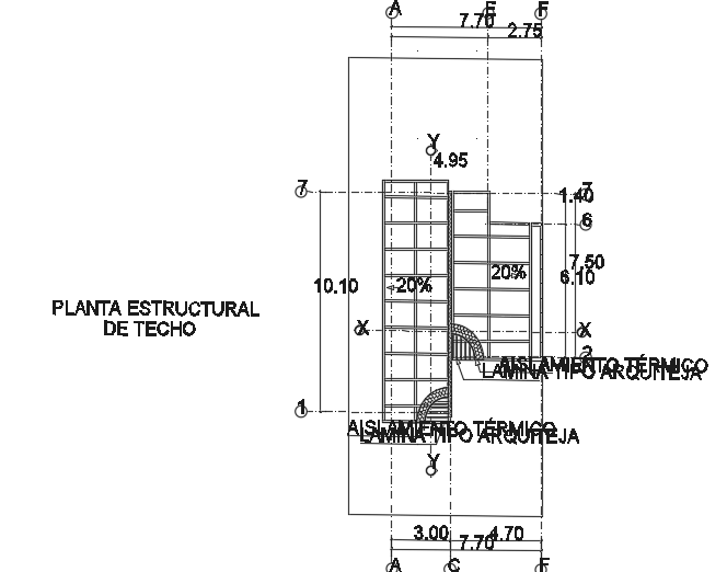The structural layout of the 8x10 house plan CAD drawing