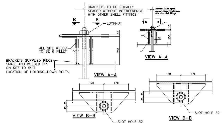 The tank farm connection section details .Download AutoCAD drawing file.