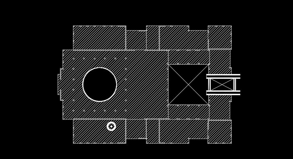The top view of the 65x44m mosque plan