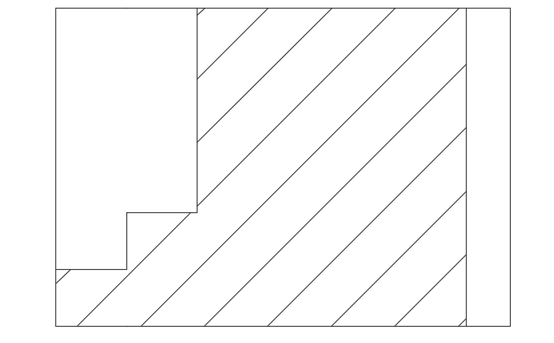 The transverse section view of the one bedroom house building isometric view CAD drawing