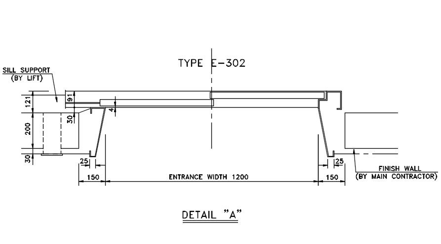 The typical section details of Sill Support are provided in this 2D CAD DWG drawing. Download the AutoCAD 2D DWG file.