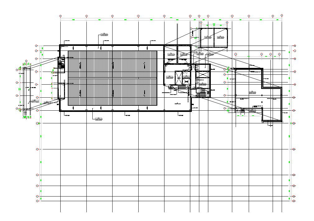 The typical section plan of the office building details is given in this AutoCAD DWG drawing. Download the AutoCAD 2D DWG file.