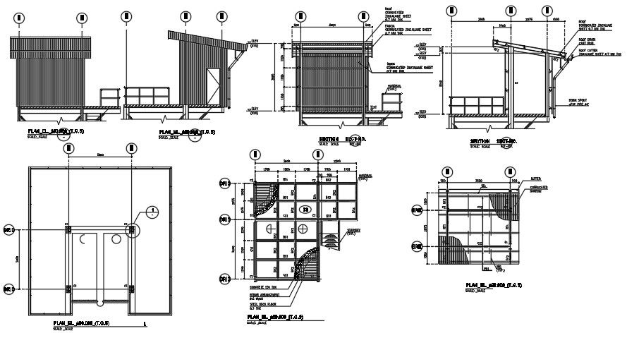 The water intake pump shelter base plate panel drawing