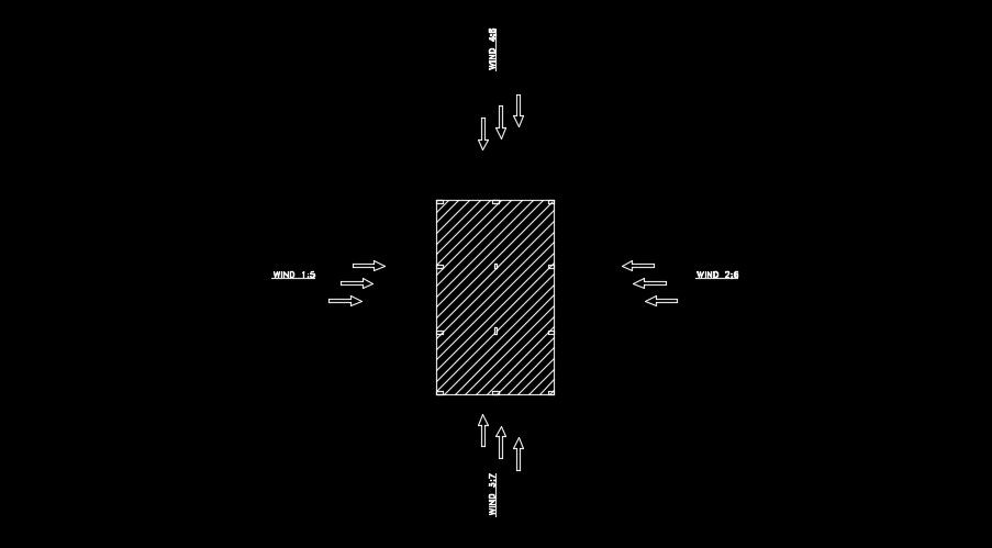 The wind force applying detail drawing