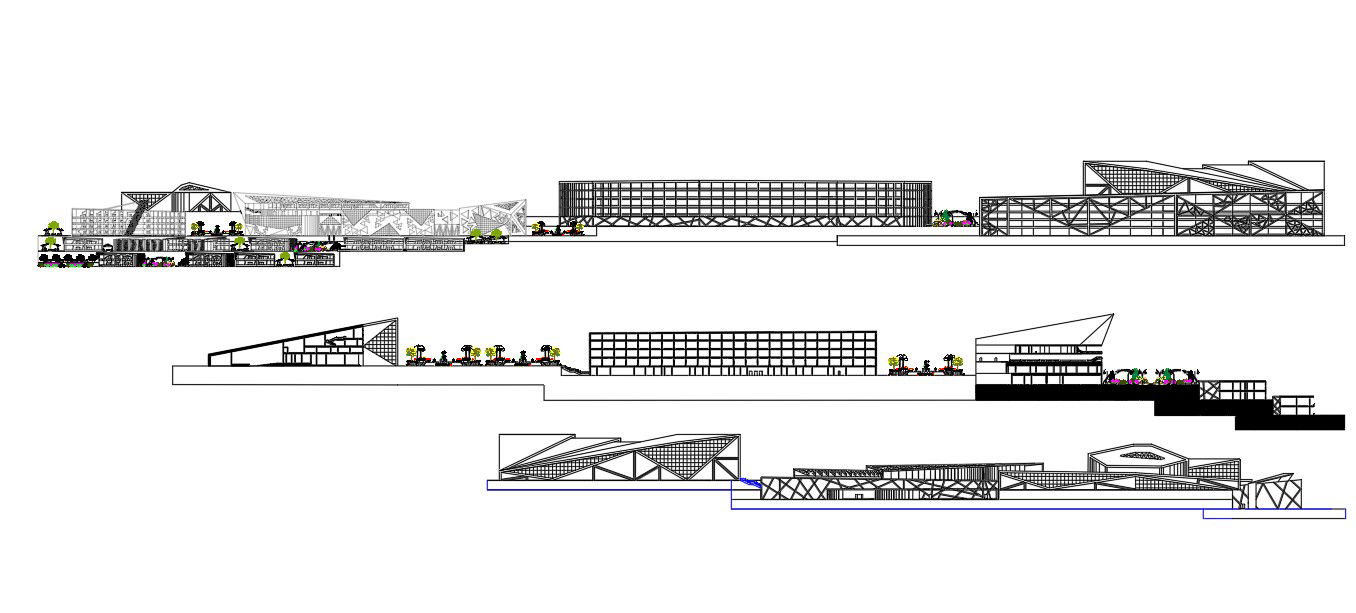 The wonderful modern architectural AutoCAD DWG Drawing office building ,Download the AutoCAD DWG file.