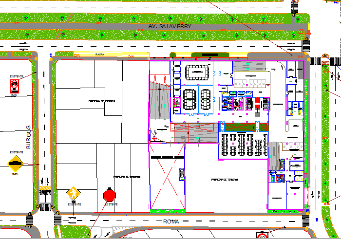 Third plan layout details of offices of unique dwg file