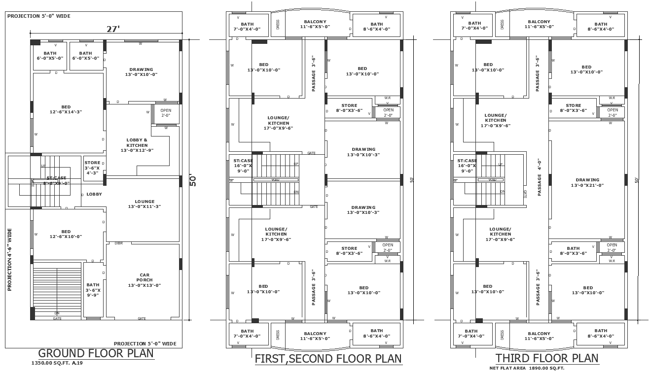 Thirteen feet by twelve feet lobby and kitchen details with plan and elevation dwg autocad drawing .