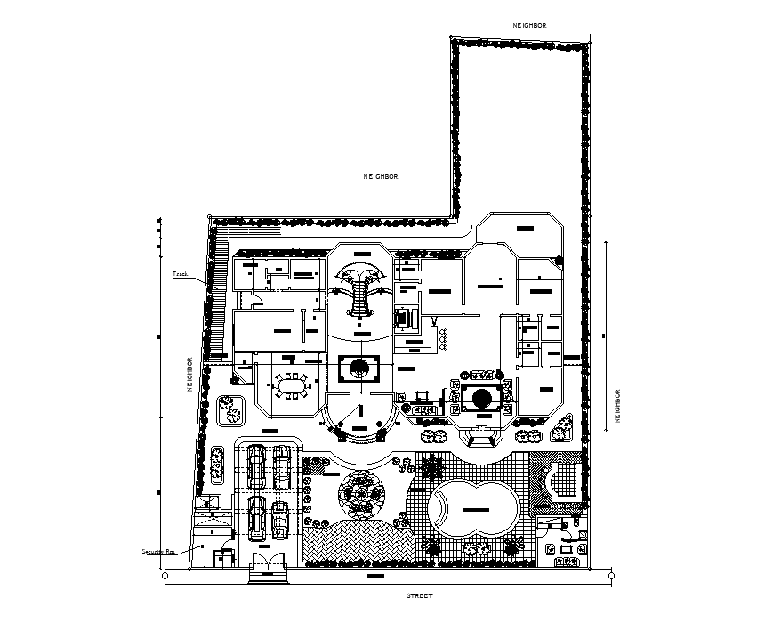 This AutoCAD file describes the resort floor plan drawing. Download this 2d AutoCAD drawing file.