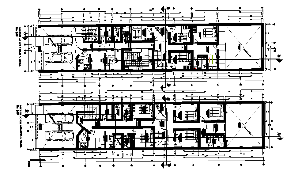 This AutoCAD drawing file derived row house floor plan detail. Download this 2d AutoCAD drawing file.
