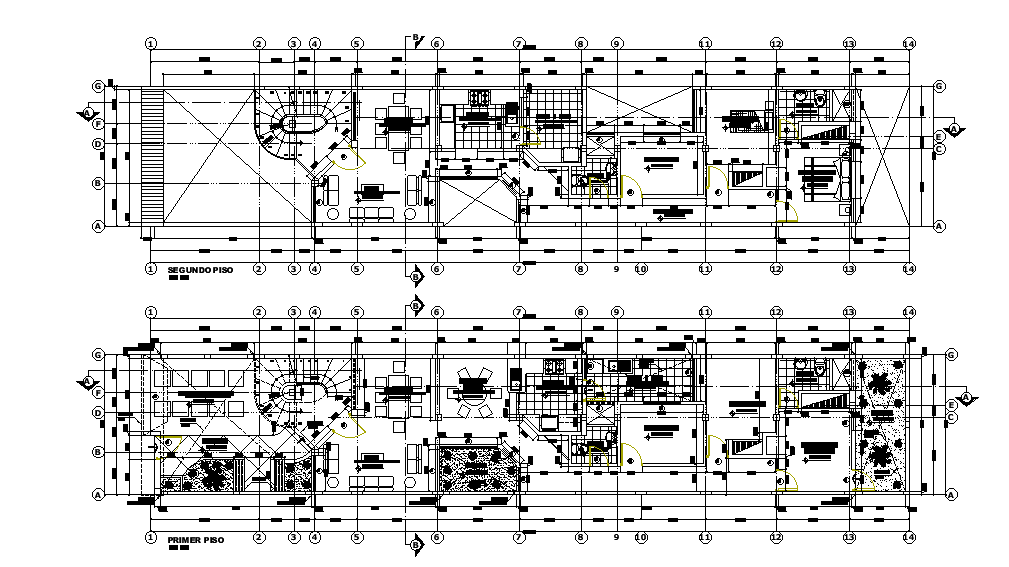 This AutoCAD drawing file specified row house floor plan detail. Download 2d autocad drawing file.