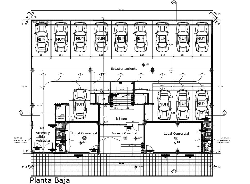 This AutoCAD drawing specified the parking plan in this cad file. Download this 2d AutoCAD drawing file.