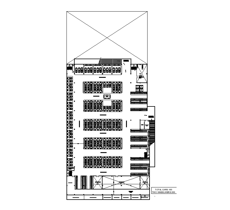 This AutoCAD drawing specified the parking plan of a shopping mall in this cad file. Download this 2d AutoCAD drawing file.