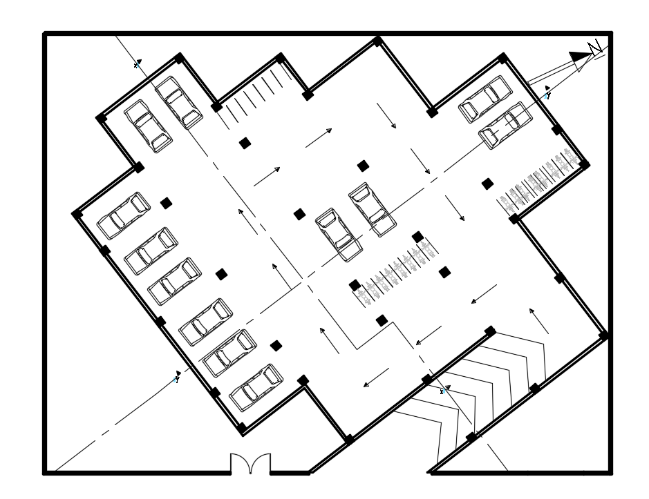 This AutoCAD drawing stated the parking plan in this cad file. Download this 2d autocad drawing file.