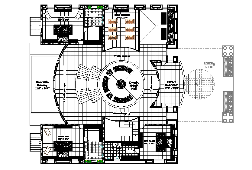 This AutoCAD file specified resort floor plan drawing. Download this 2d drawing file.