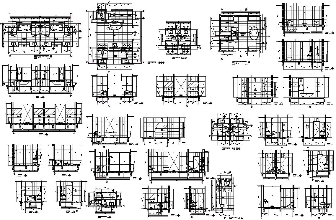 This CAD drawing file contains the elevation and section details of the toilet,