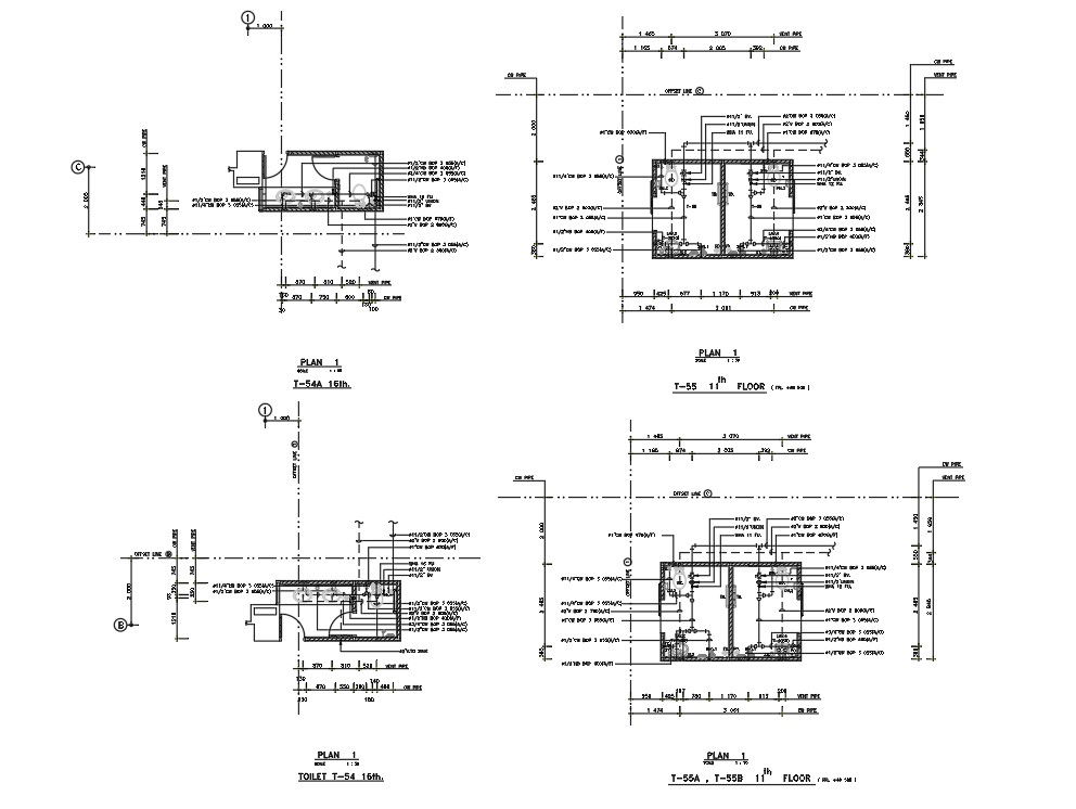 This autocad drawing file shows Toilet detail of residential building. Download 2d autocad drawing dwg file.