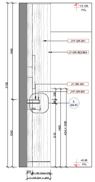 This autocad drawing of side section for tv. Download this 2d AutoCAD drawing file.