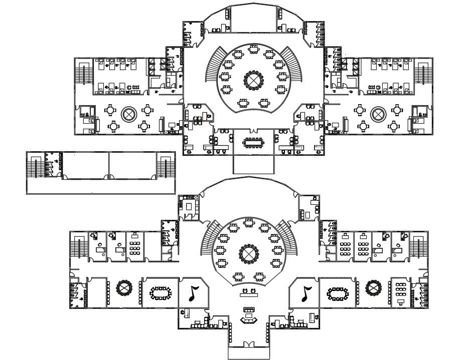 This autocad drawing shows hotel design. Download 2d autocad drawing dwg file.