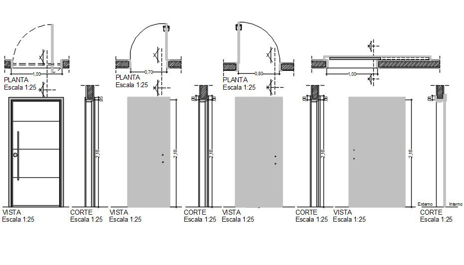 This drawing specified the main entrance door detail in this AutoCAD drawing file. Download this 2d AutoCAD drawing file.