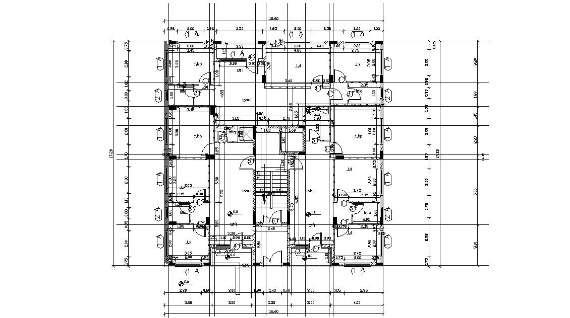 Three Bed Rooms Apartment Building AutoCAD DWG File