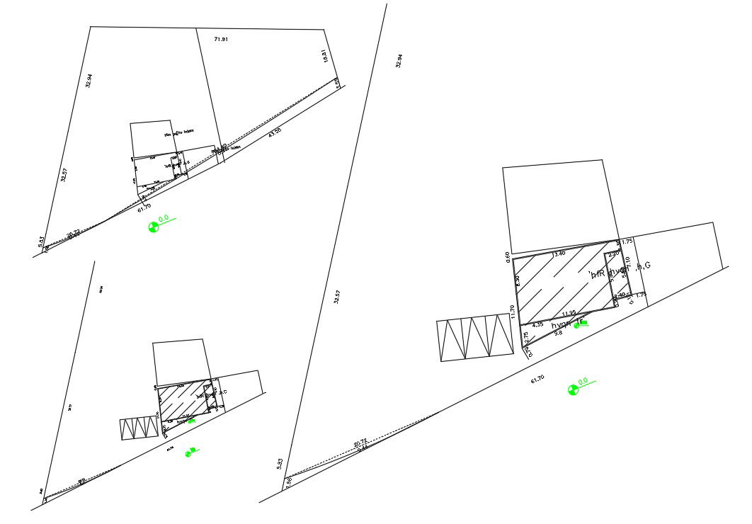 Three Plan Of Survey Plotting And Dimension Design Free Download