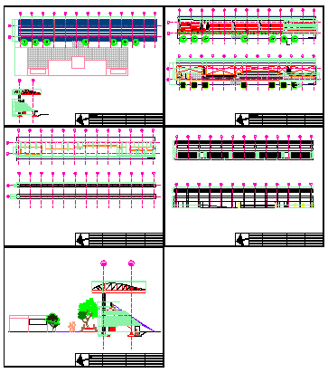 Tiers of sporting center stadium design drawing