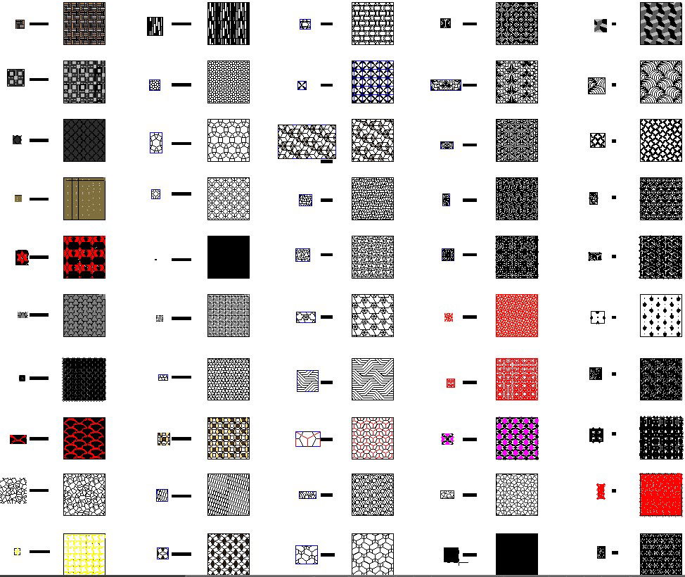 Tiles blocks and texture cad file